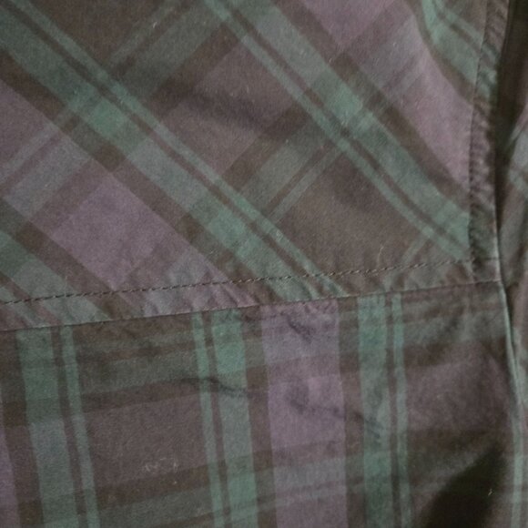J.Crew Blackwatch Plaid Jewel Embellished Sustainable Cotton Blouse Size 2 - Picture 5 of 10